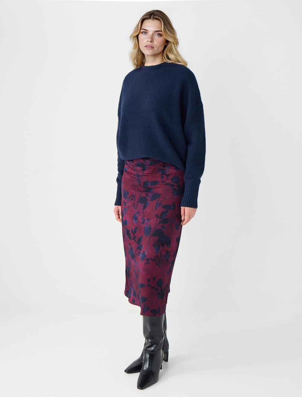 Loose Fit Skirt - Dark Blue - 5WW074927494