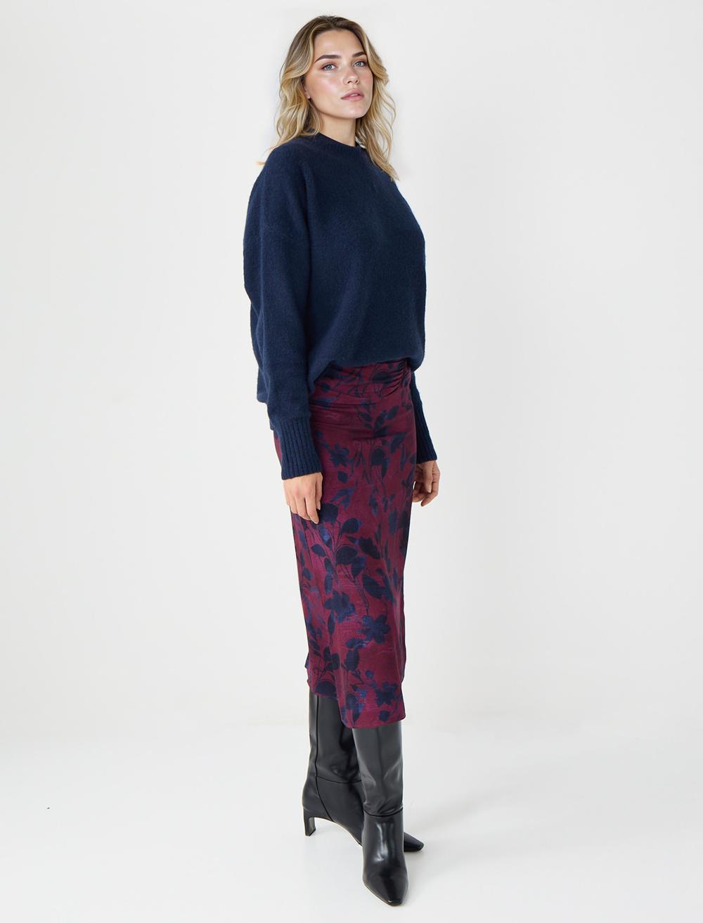 Loose Fit Skirt - Dark Blue - 5WW074927494