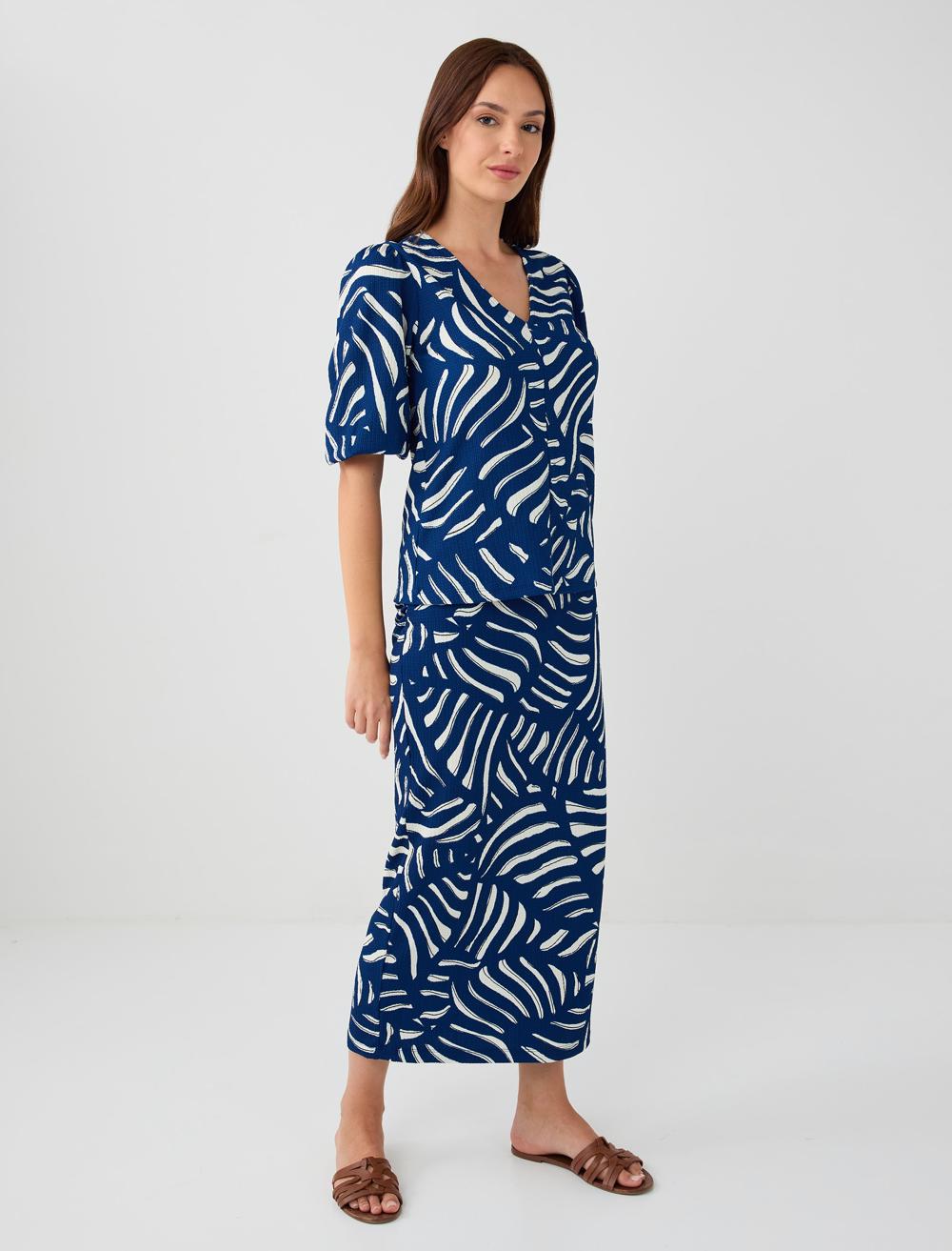 Skirt - Dark Blue - 5WW075344494
