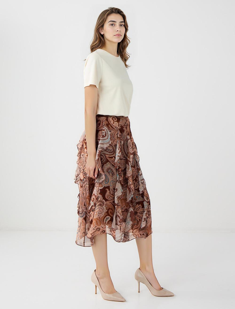 Loose Fit Skirt - Brown - 5WW075743800