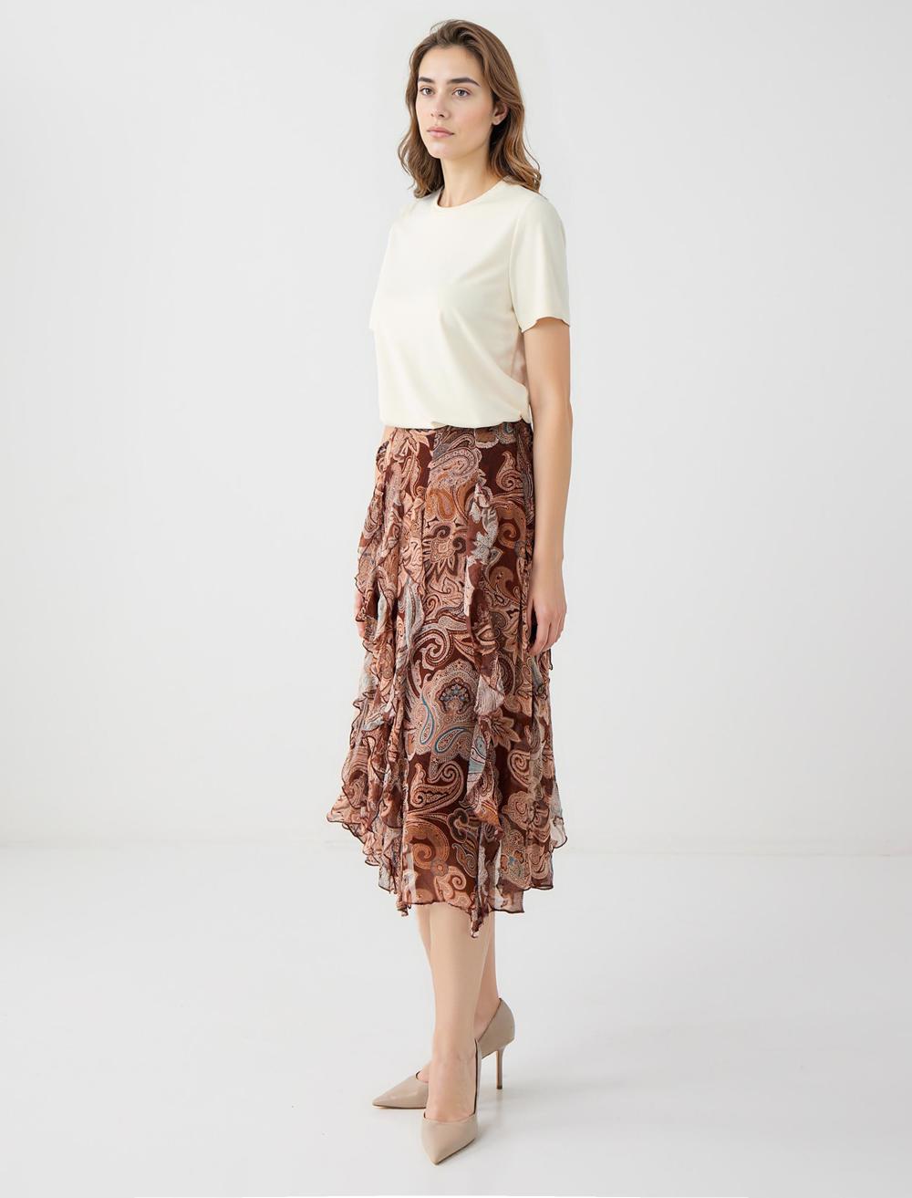 Loose Fit Skirt - Brown - 5WW075743800