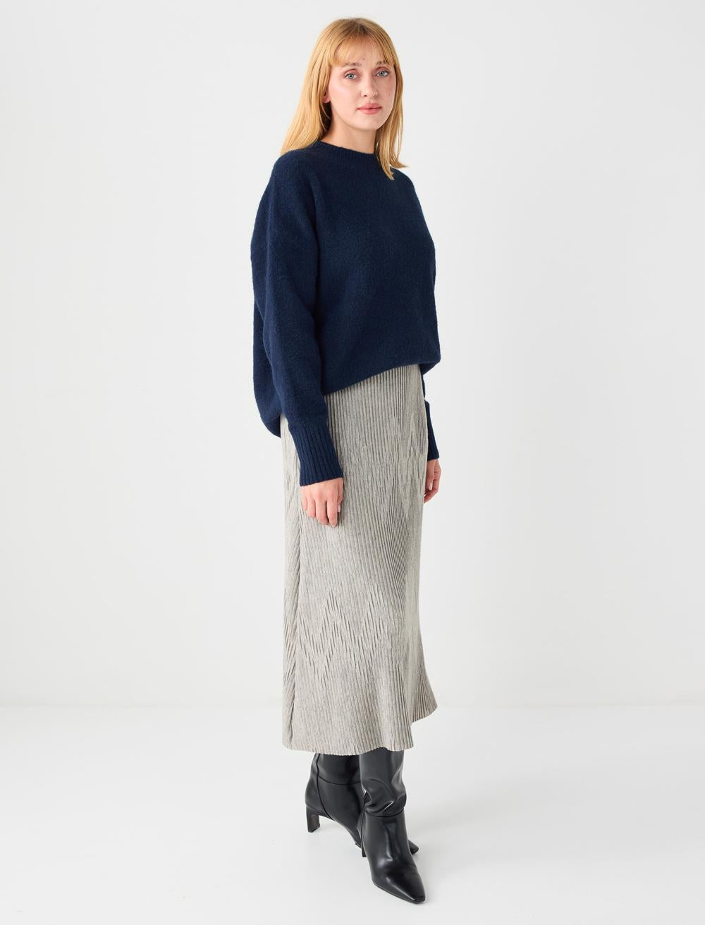 Loose Fit Skirt - Beige - 5WW076106130