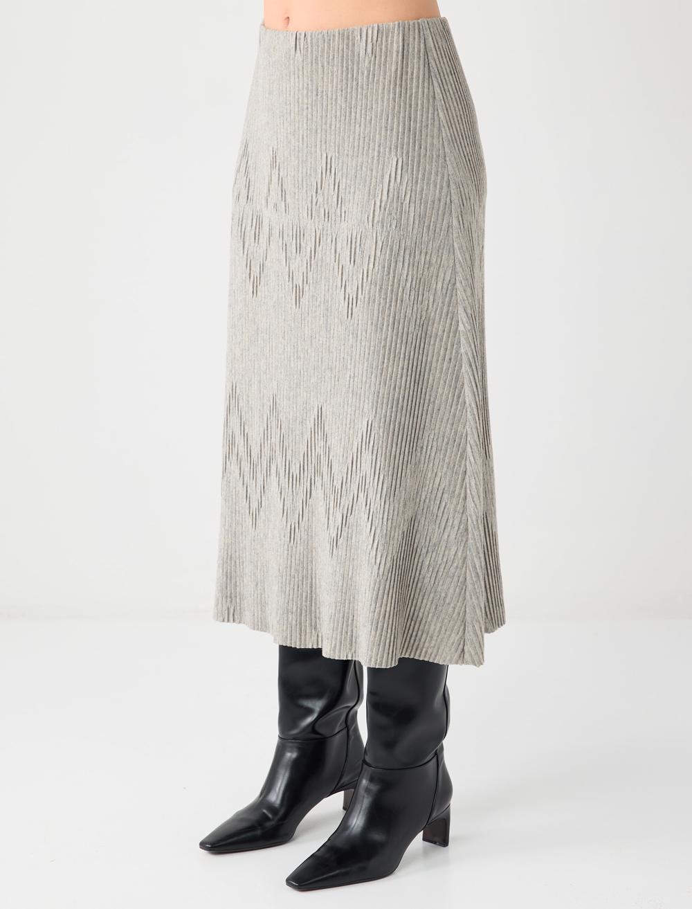 Loose Fit Skirt - Beige - 5WW076106130