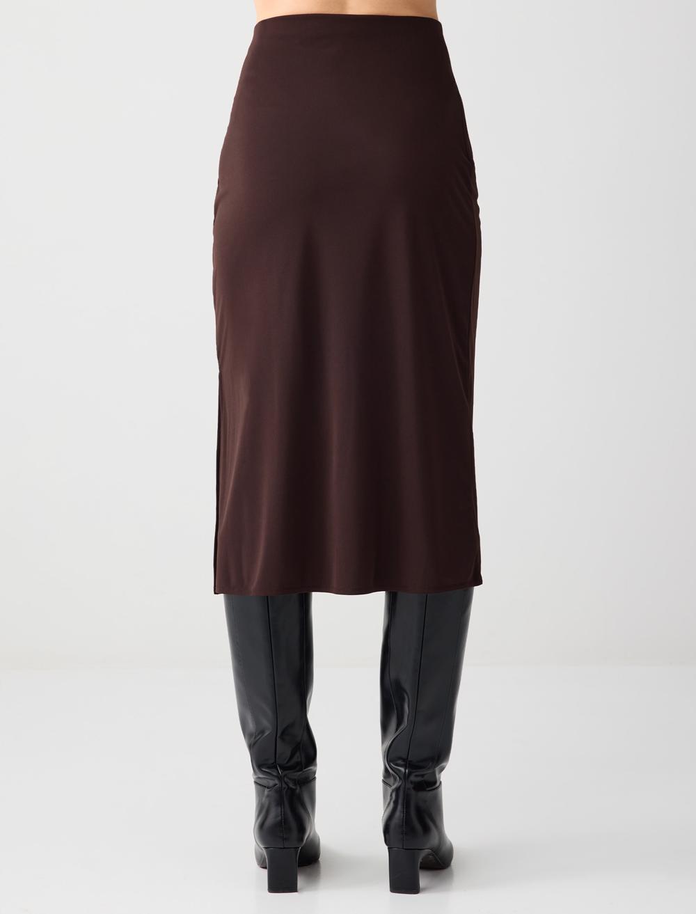 Regular Fit Long Polyester Skirt - 6SW075474