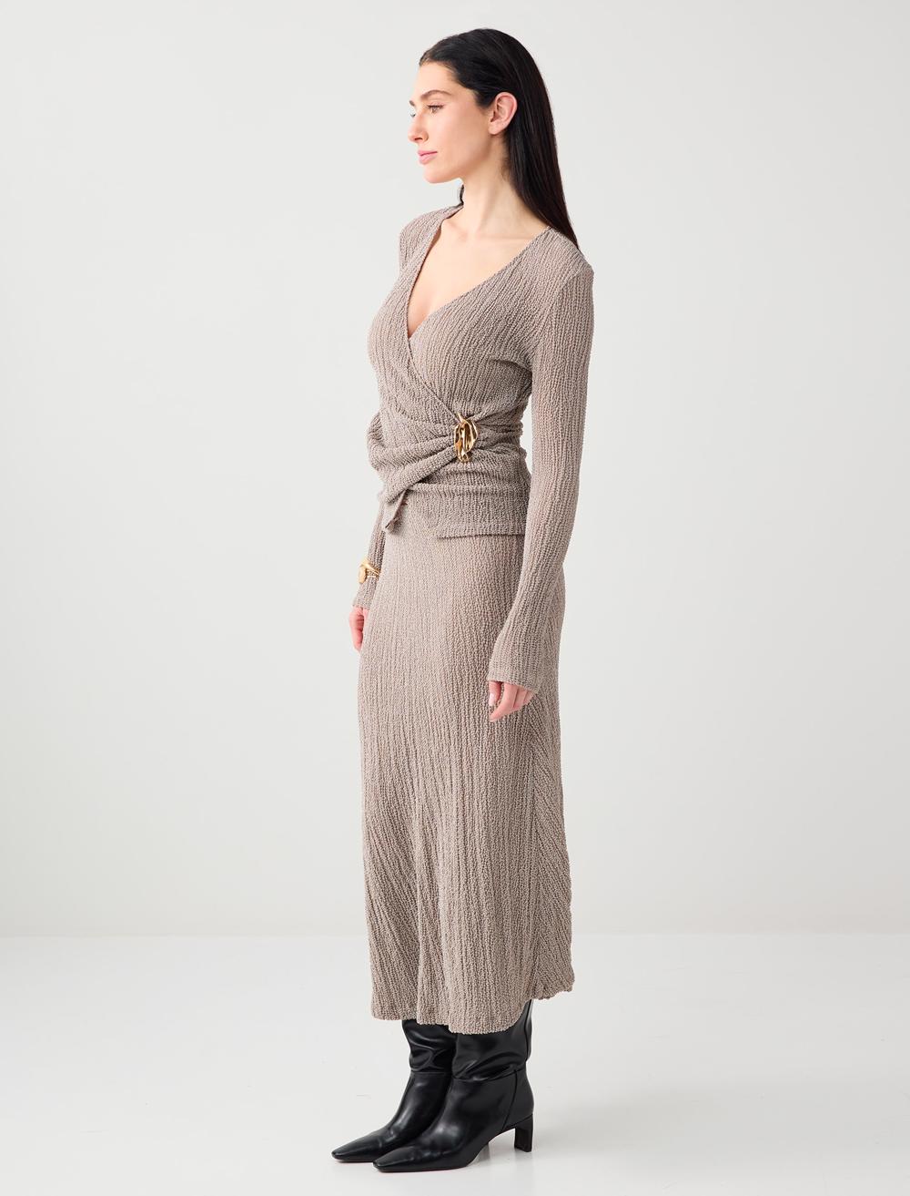 Loose Fit Skirt - Beige - 6SW075493927