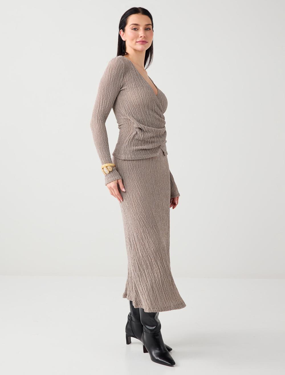Loose Fit Skirt - Beige - 6SW075493927