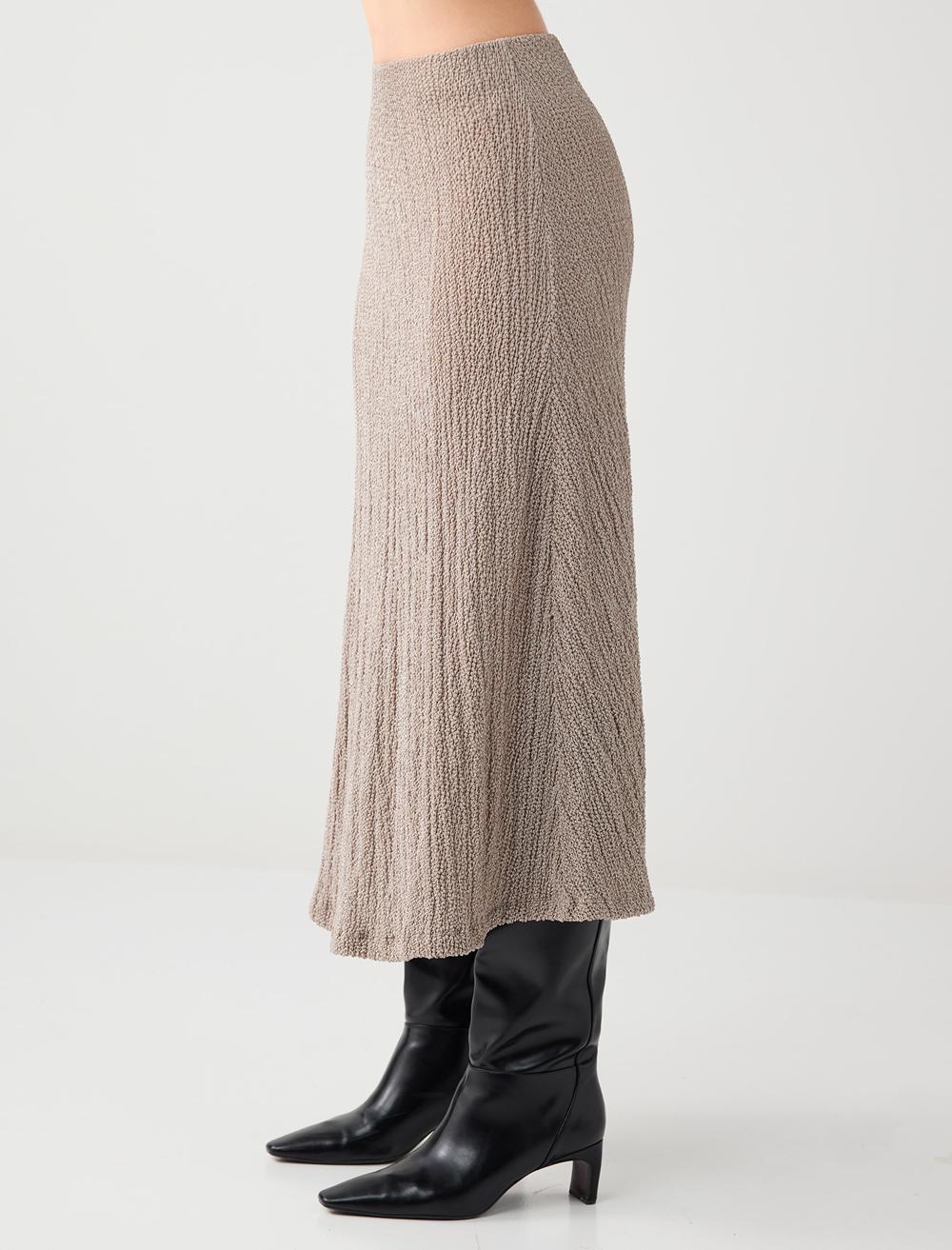 Loose Fit Skirt - Beige - 6SW075493927