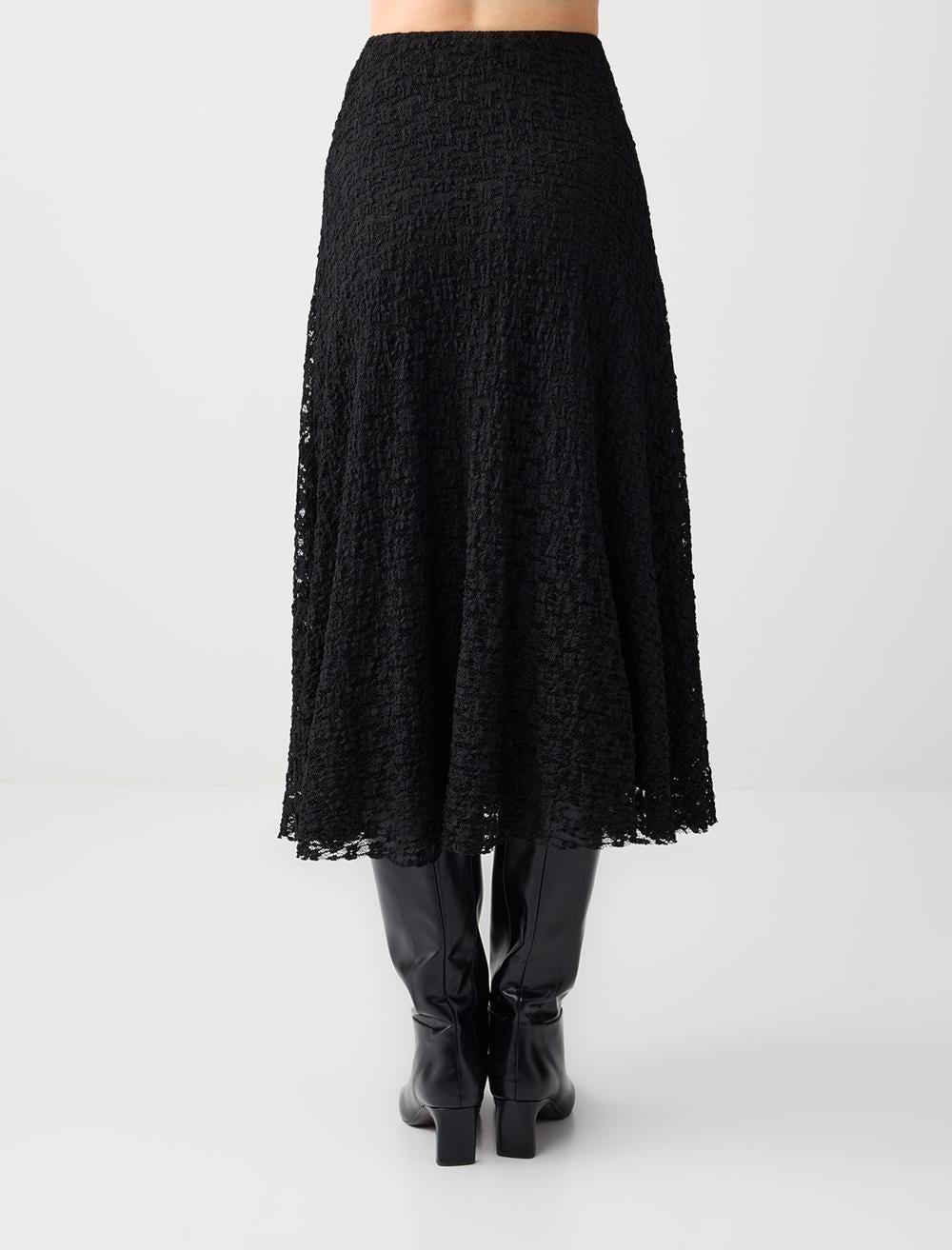 Floral Lace Midi Skirt