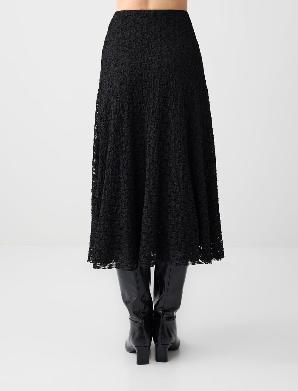 Relaxed Fit Wide-Leg Polyester Skirt - 6SW075714