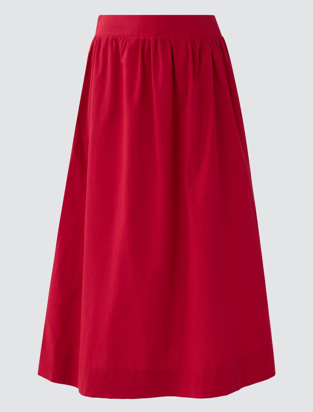 Loose Fit Skirt - Red - 6SW076797600
