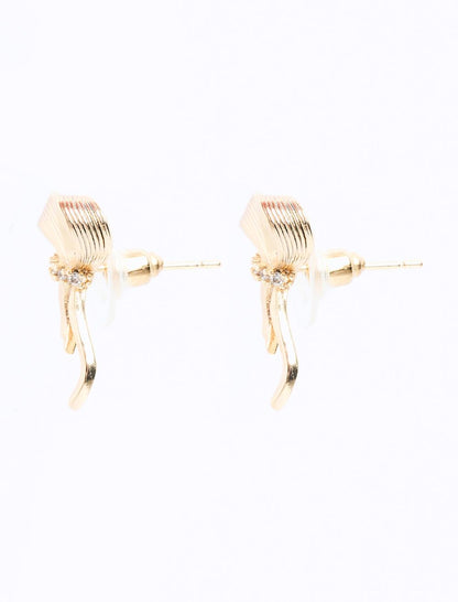 Elegant Earrings with Bow Figures