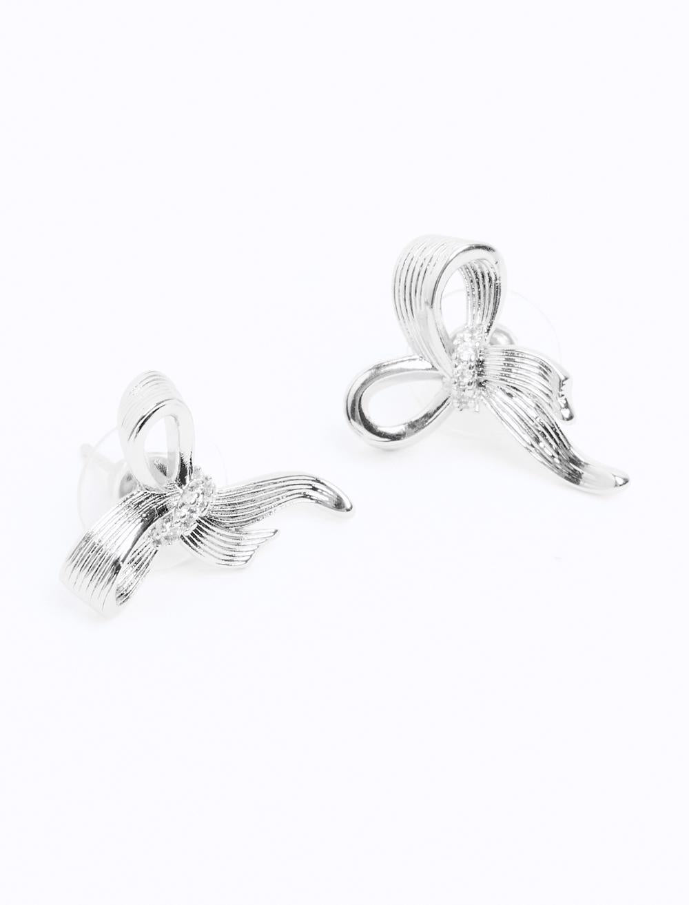 Elegant Earrings with Bow Figures