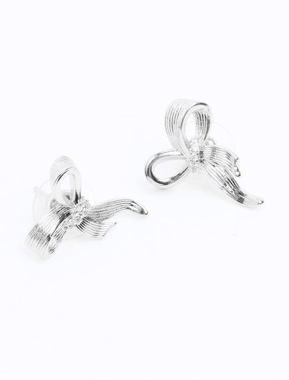 Elegant Earrings with Bow Figures