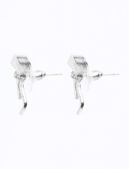 Elegant Earrings with Bow Figures