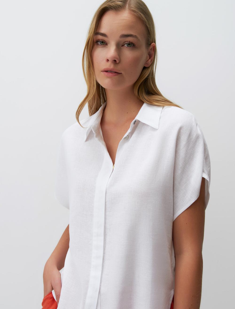 Shirt Collar Short-Sleeve Shirt - 24SG020078