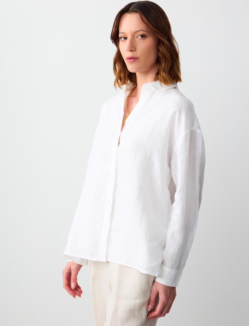 Shirt Collar Long-Sleeve Shirt - 5SW082558