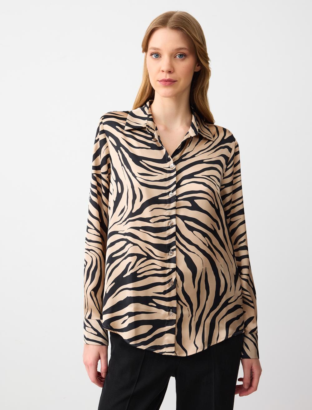 Shirt Collar Long-Sleeve Shirt - 5SW083033