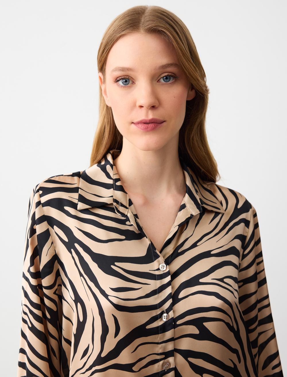Shirt Collar Long-Sleeve Shirt - 5SW083033