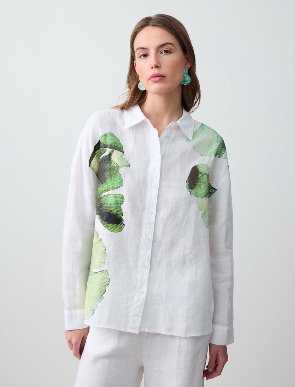 Shirt Collar Long-Sleeve Shirt - 5SW083243