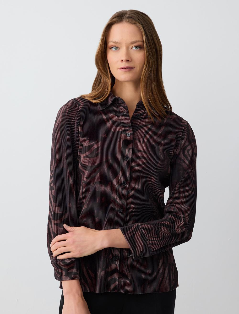 Shirt Collar Long-Sleeve Shirt - 5SW083618