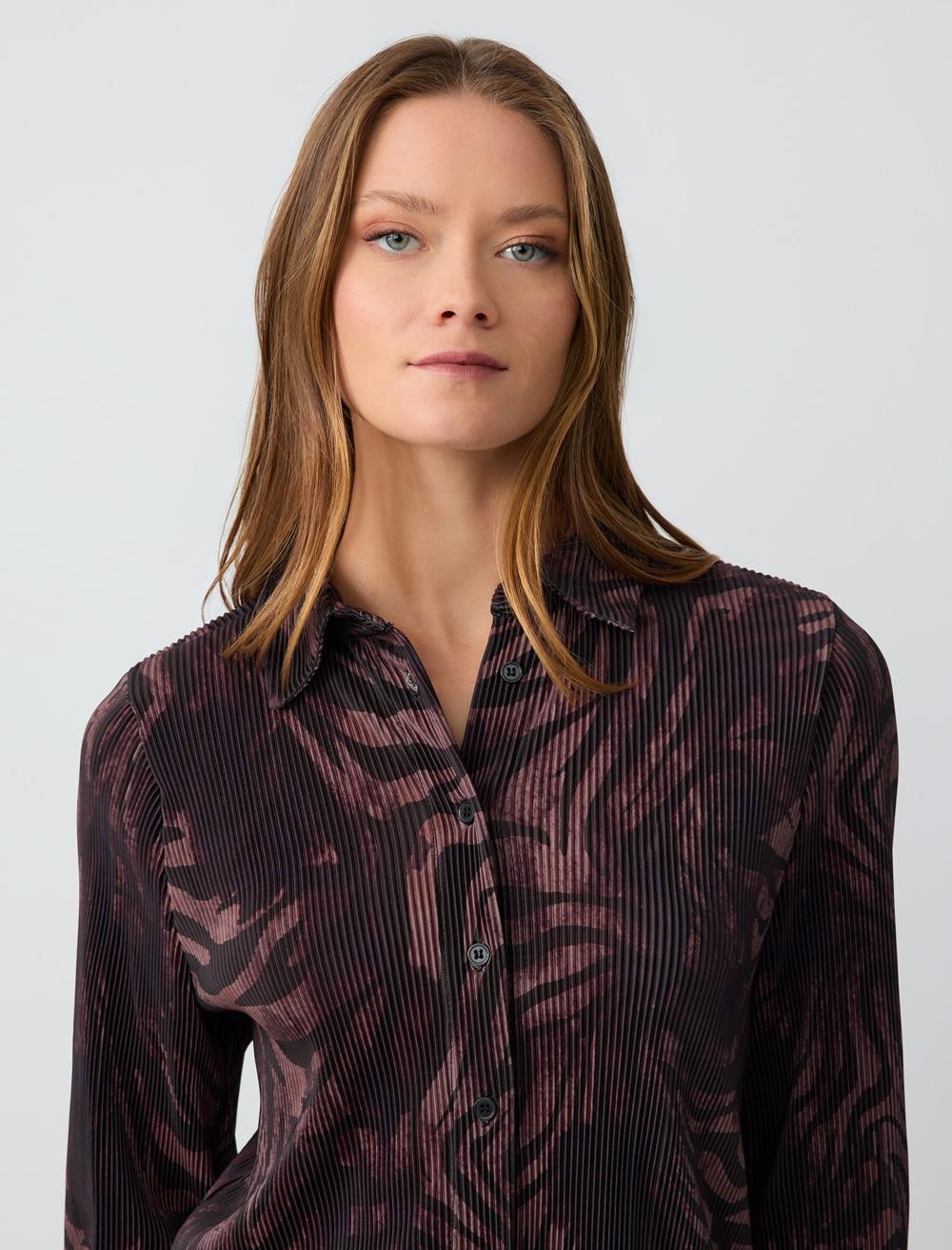 Shirt Collar Long-Sleeve Shirt - 5SW083618