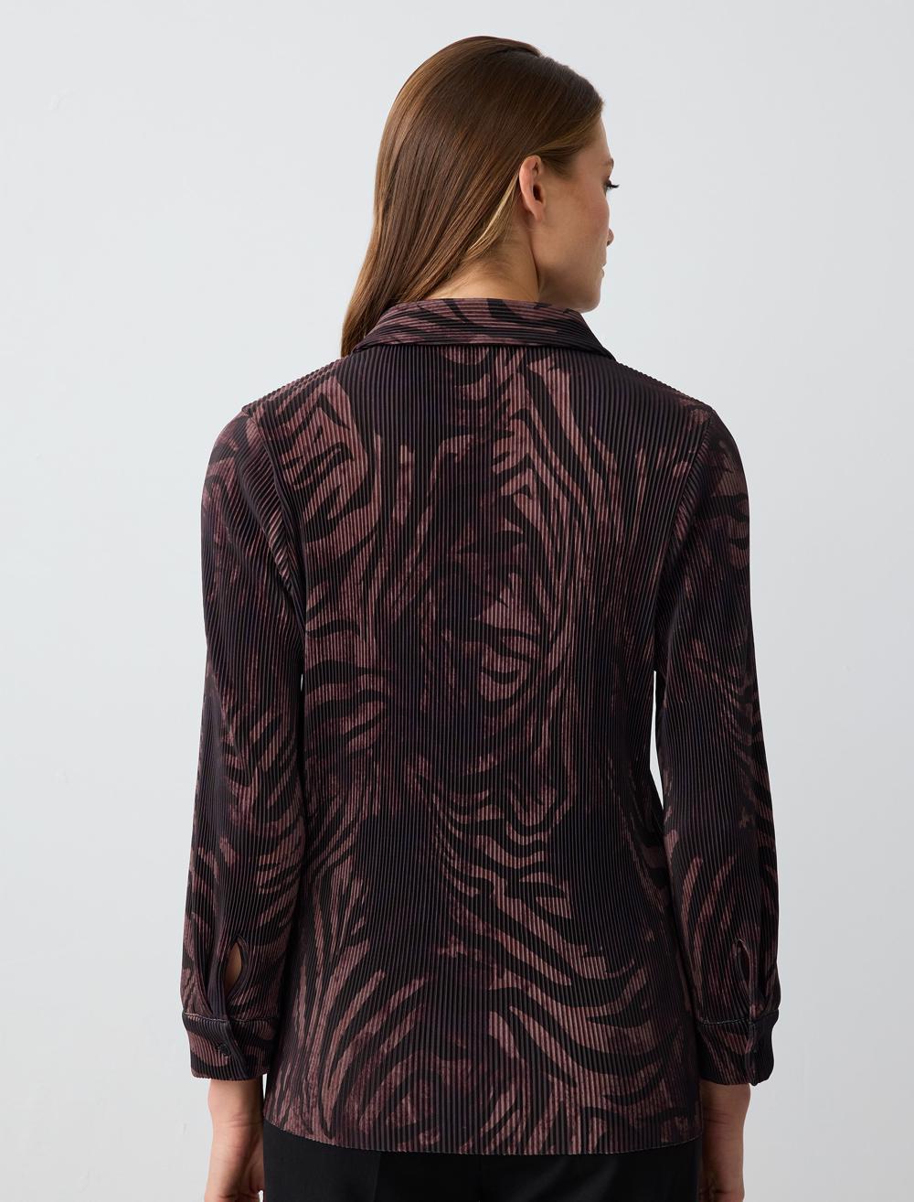 Shirt Collar Long-Sleeve Shirt - 5SW083618