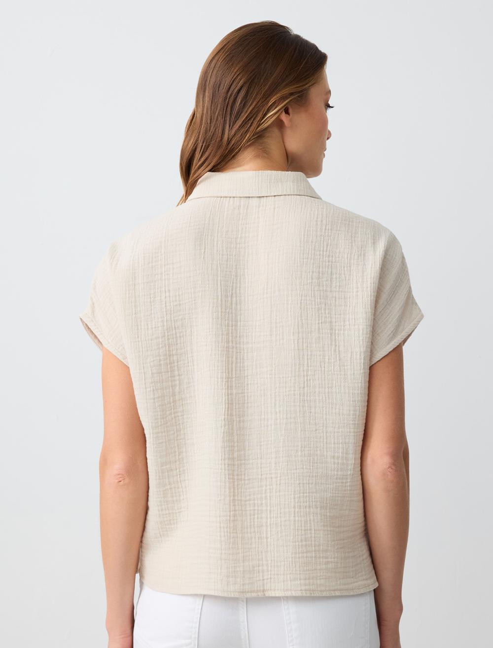 Shirt Collar Short-Sleeve Shirt - 5SW083639
