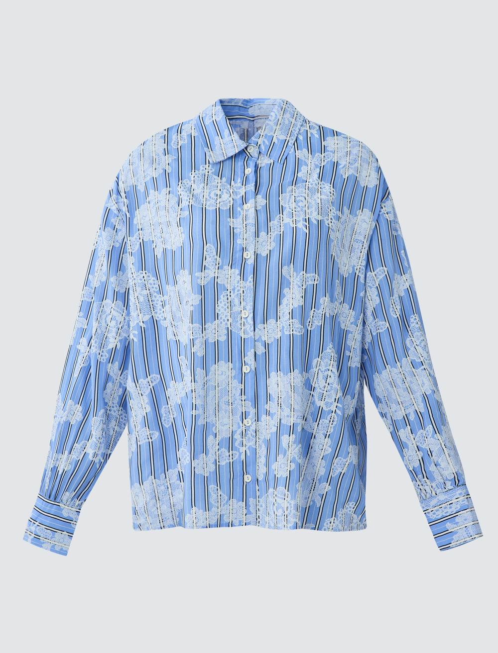 Shirt Collar Long-Sleeve Shirt - 5WW084934