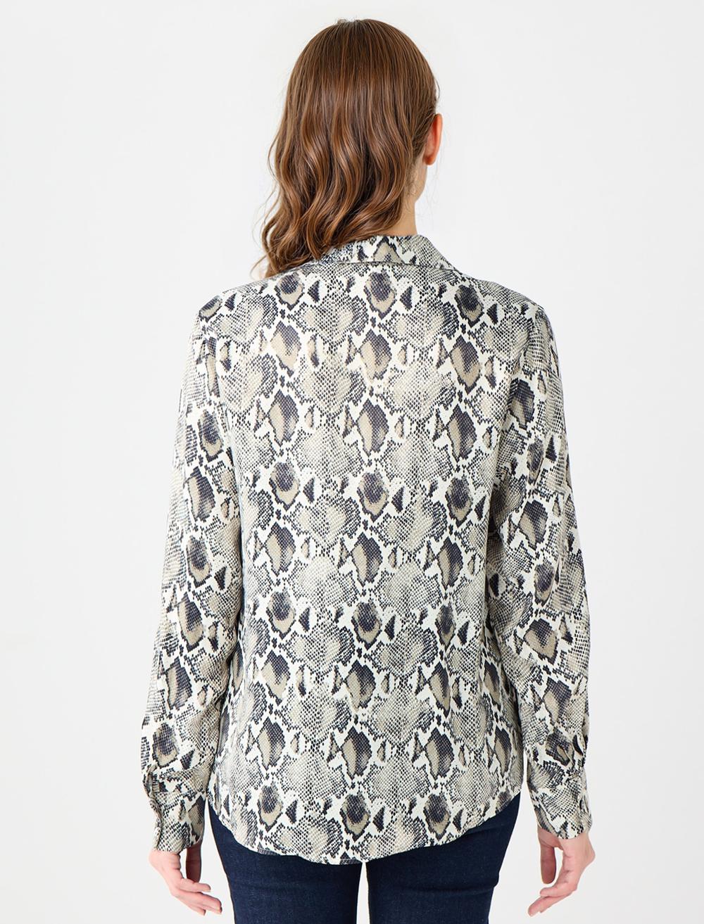 Shirt Collar Long-Sleeve Shirt - 5WW085614