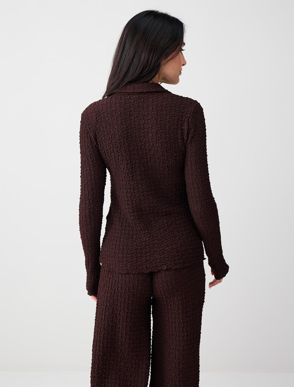 Ls Textured Slim Fit - Aci Kahve