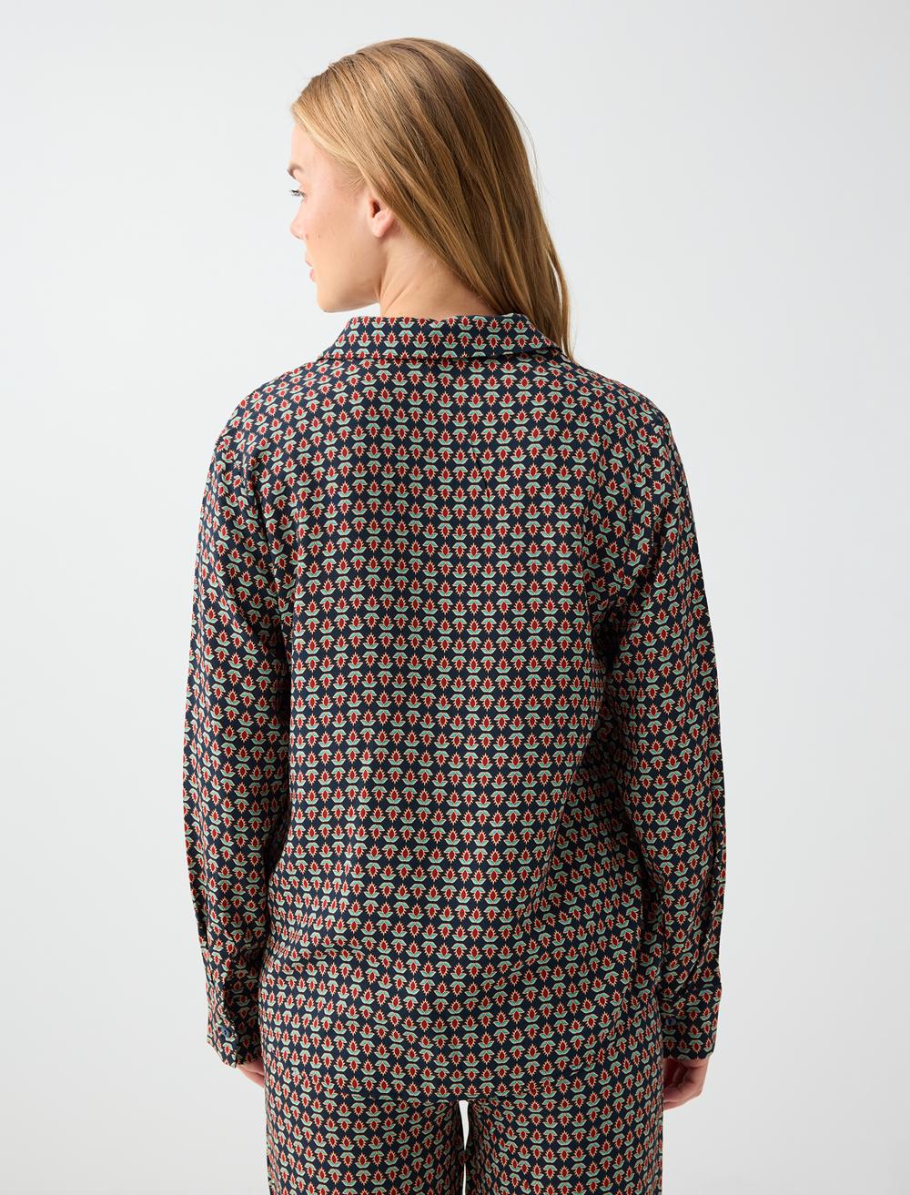 Shirt Collar Shirt - Dark Blue