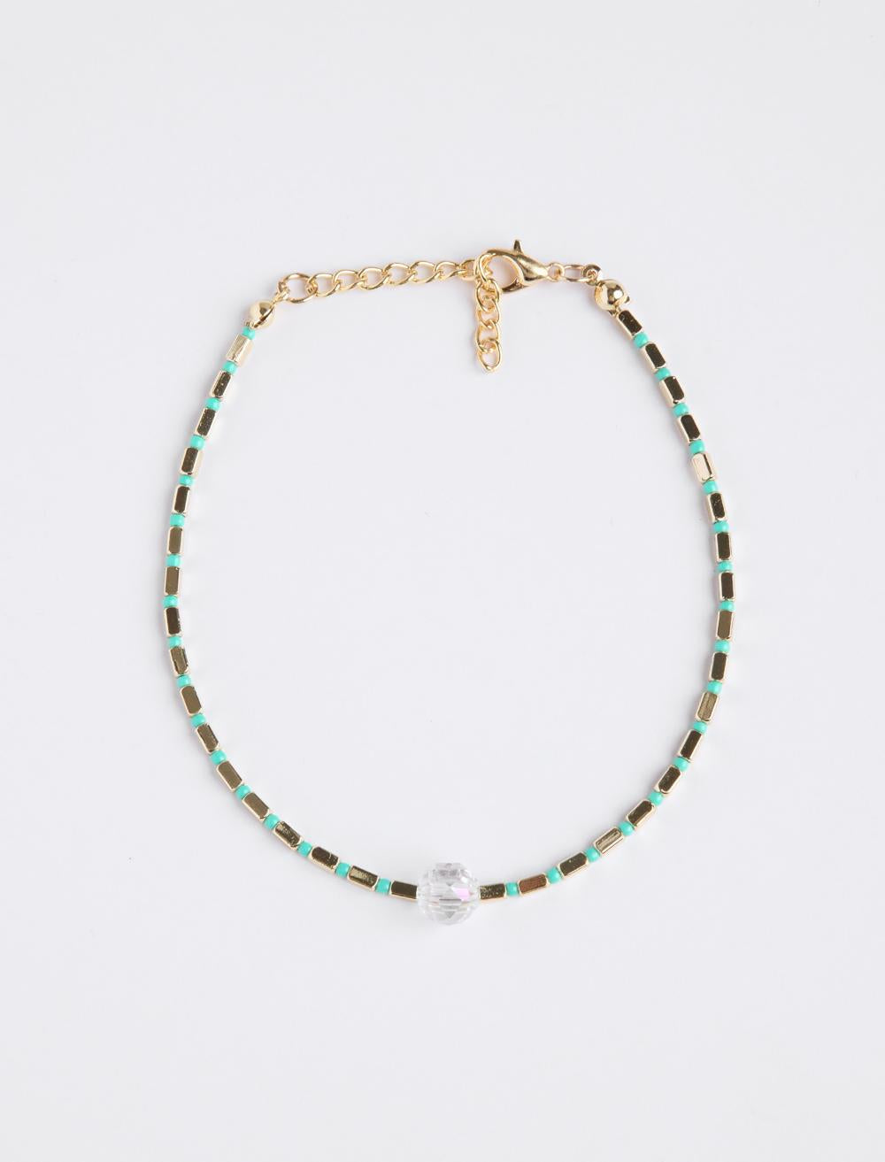 Colored Bead Detailed Anklet