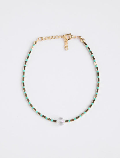 Colored Bead Detailed Anklet