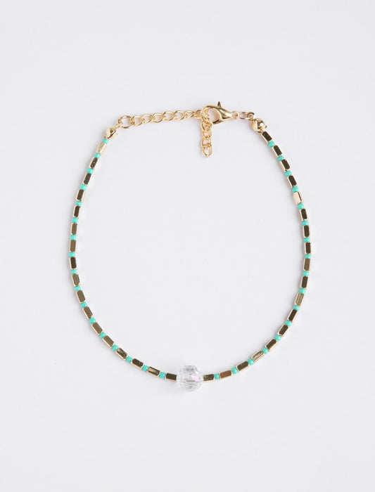 Colored Bead Detailed Anklet