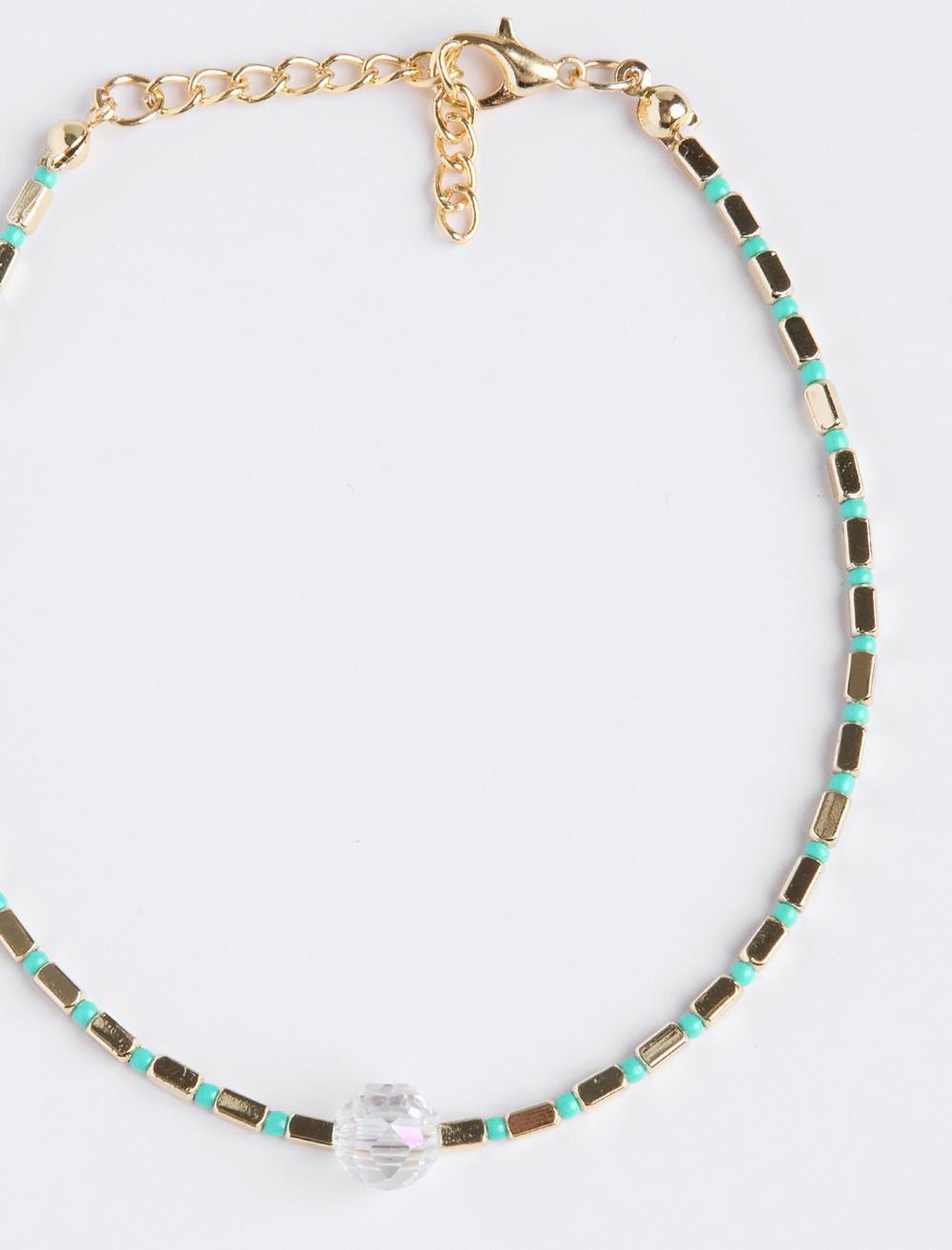 Colored Bead Detailed Anklet