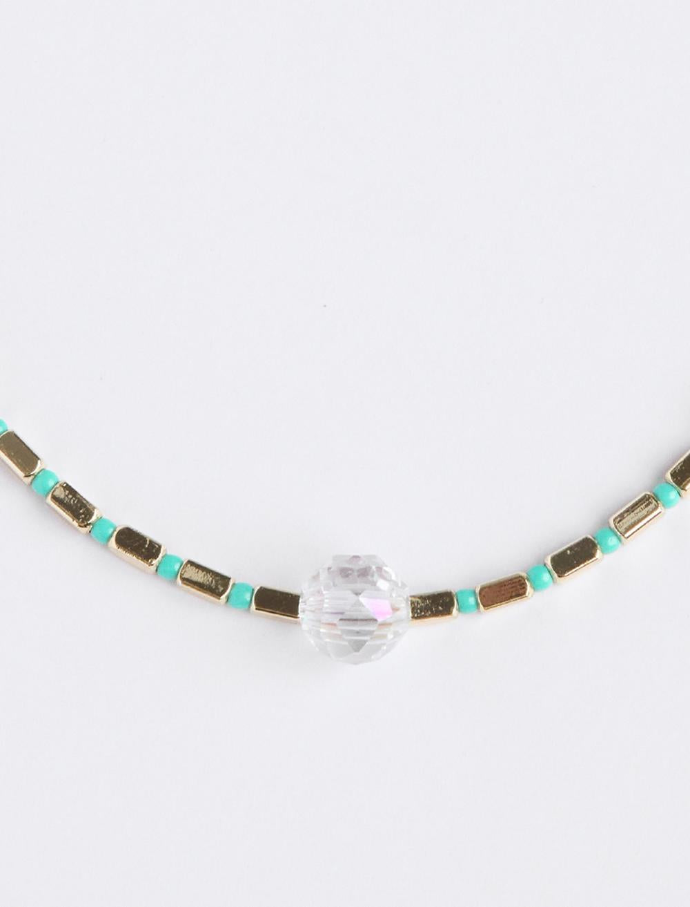 Colored Bead Detailed Anklet