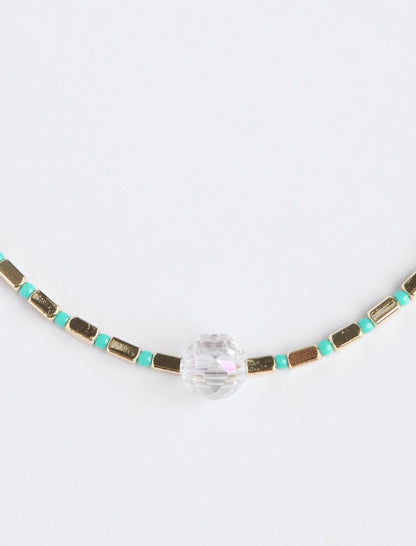 Colored Bead Detailed Anklet