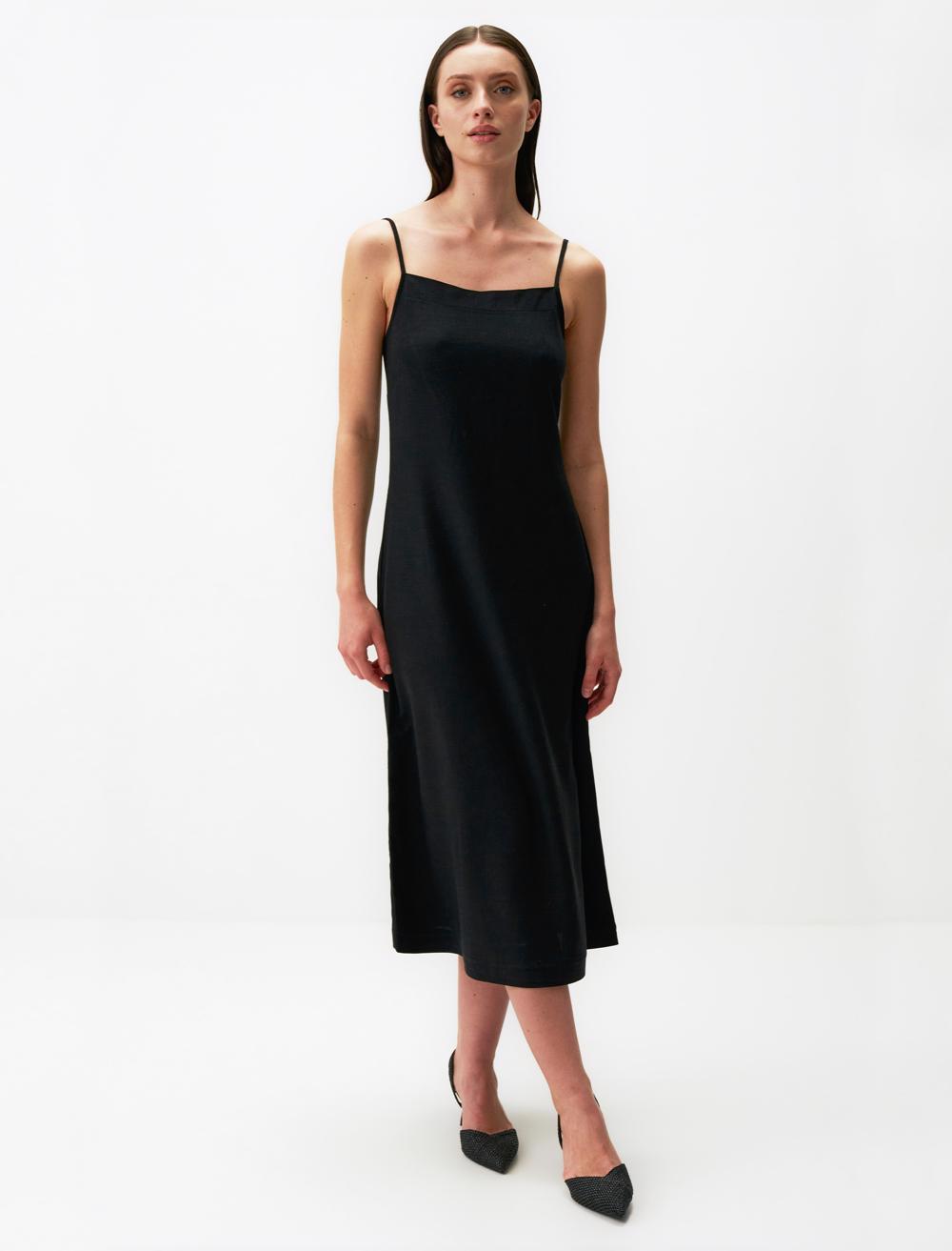 Spaghetti Straps-Sleeve Dress - 24SE144010
