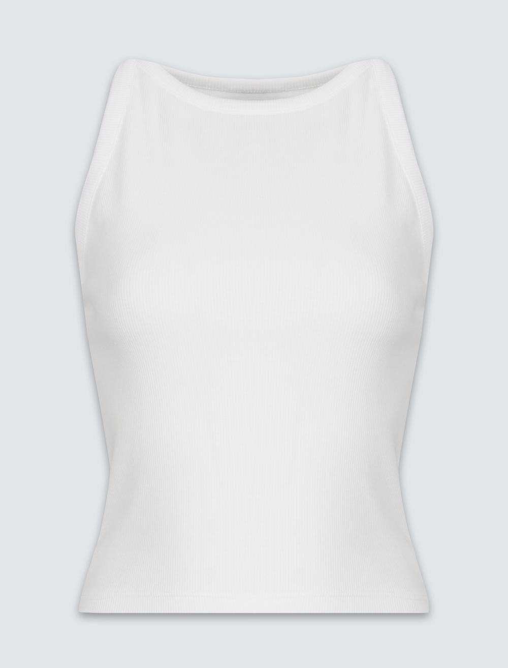 Slim Fit Sleeveless-Sleeve Singlet - 4WW021966
