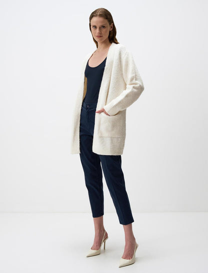 Soft Textured Long Sweater Cardigan