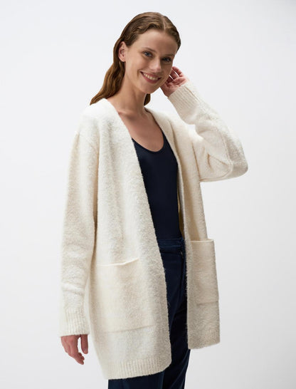 Soft Textured Long Sweater Cardigan
