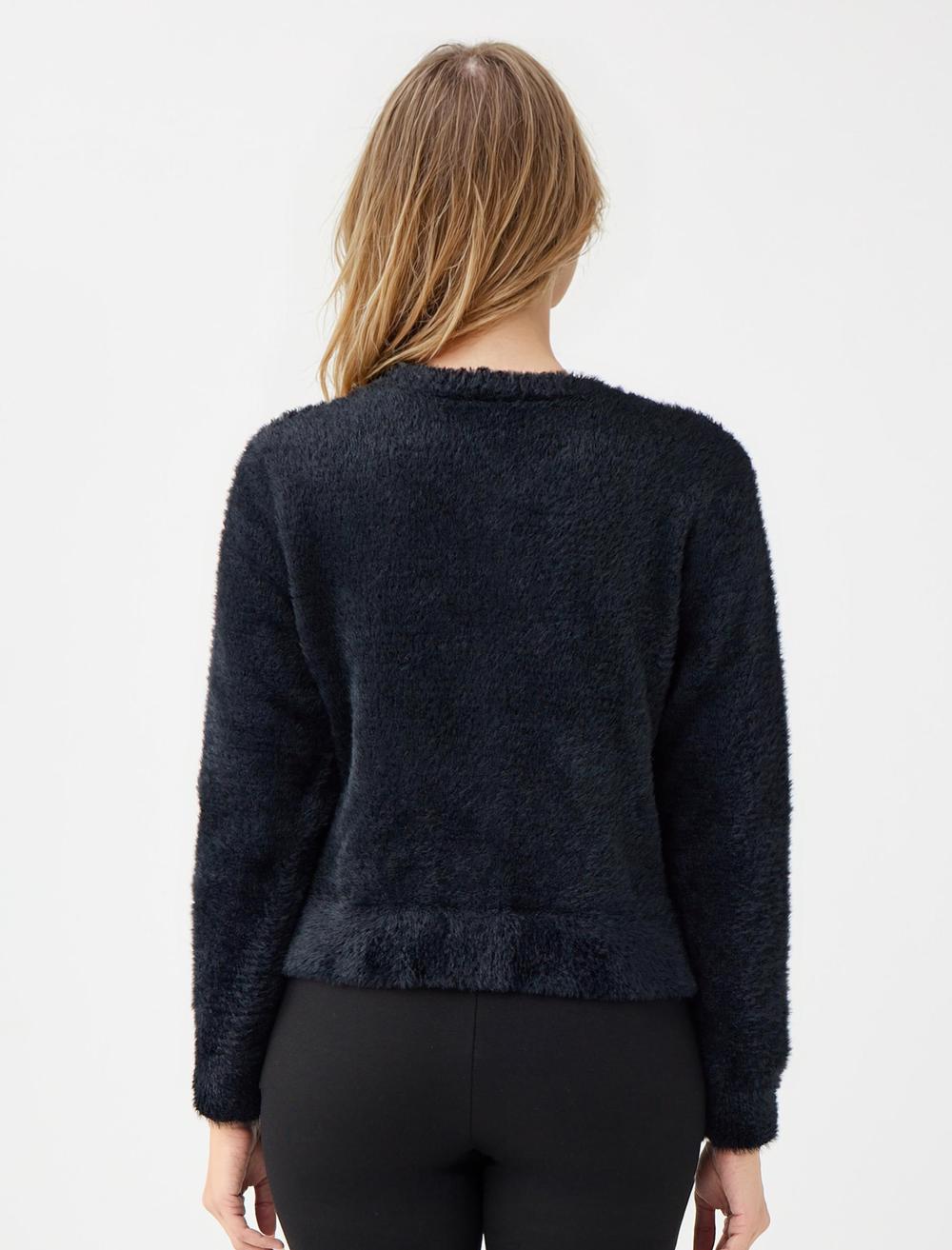 Crew Neck Long-Sleeve Cardigan - 5WW104105