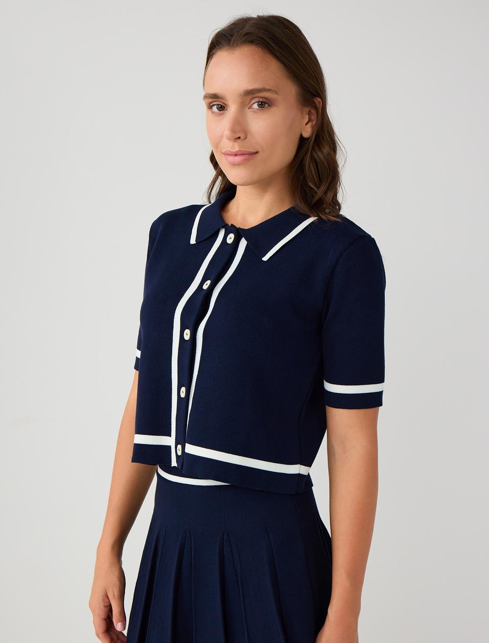 Shirt Collar Cardigan - 5WW104606