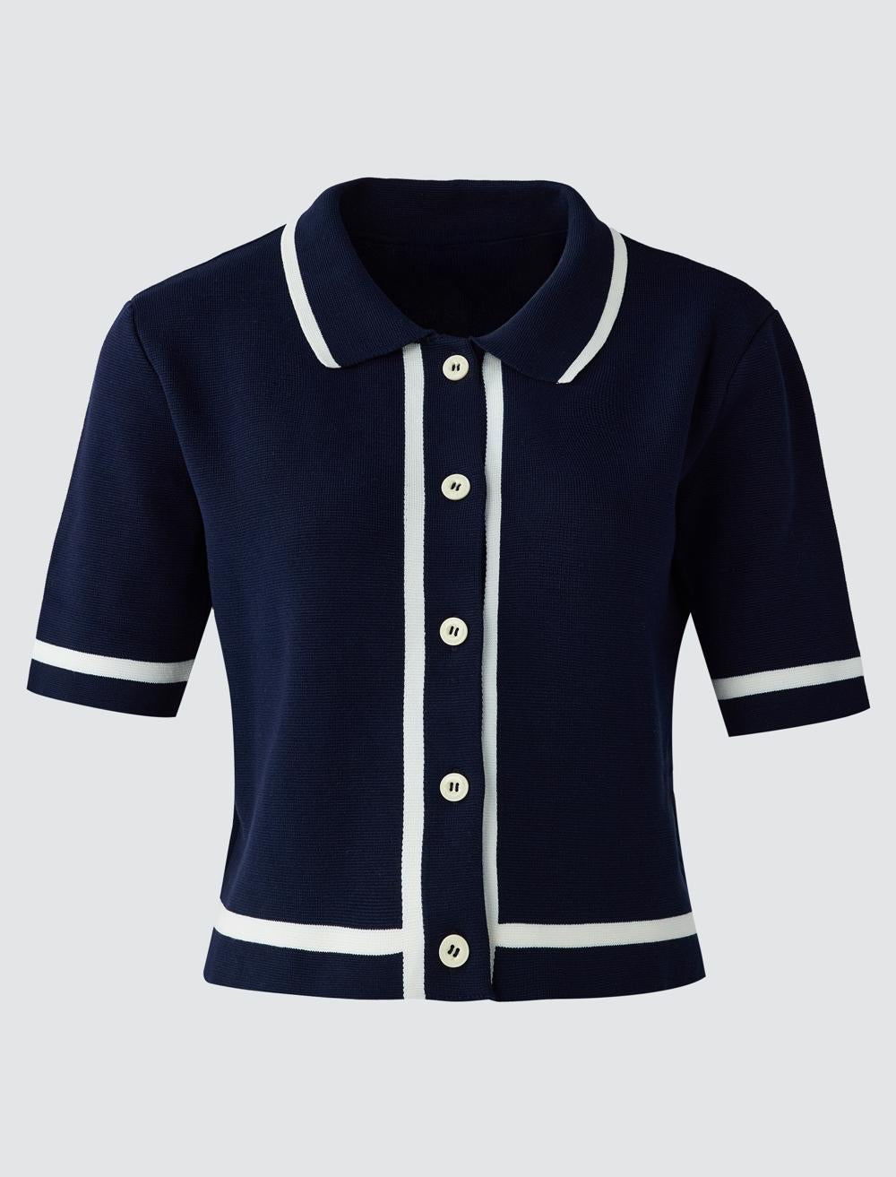Shirt Collar Cardigan - 5WW104606