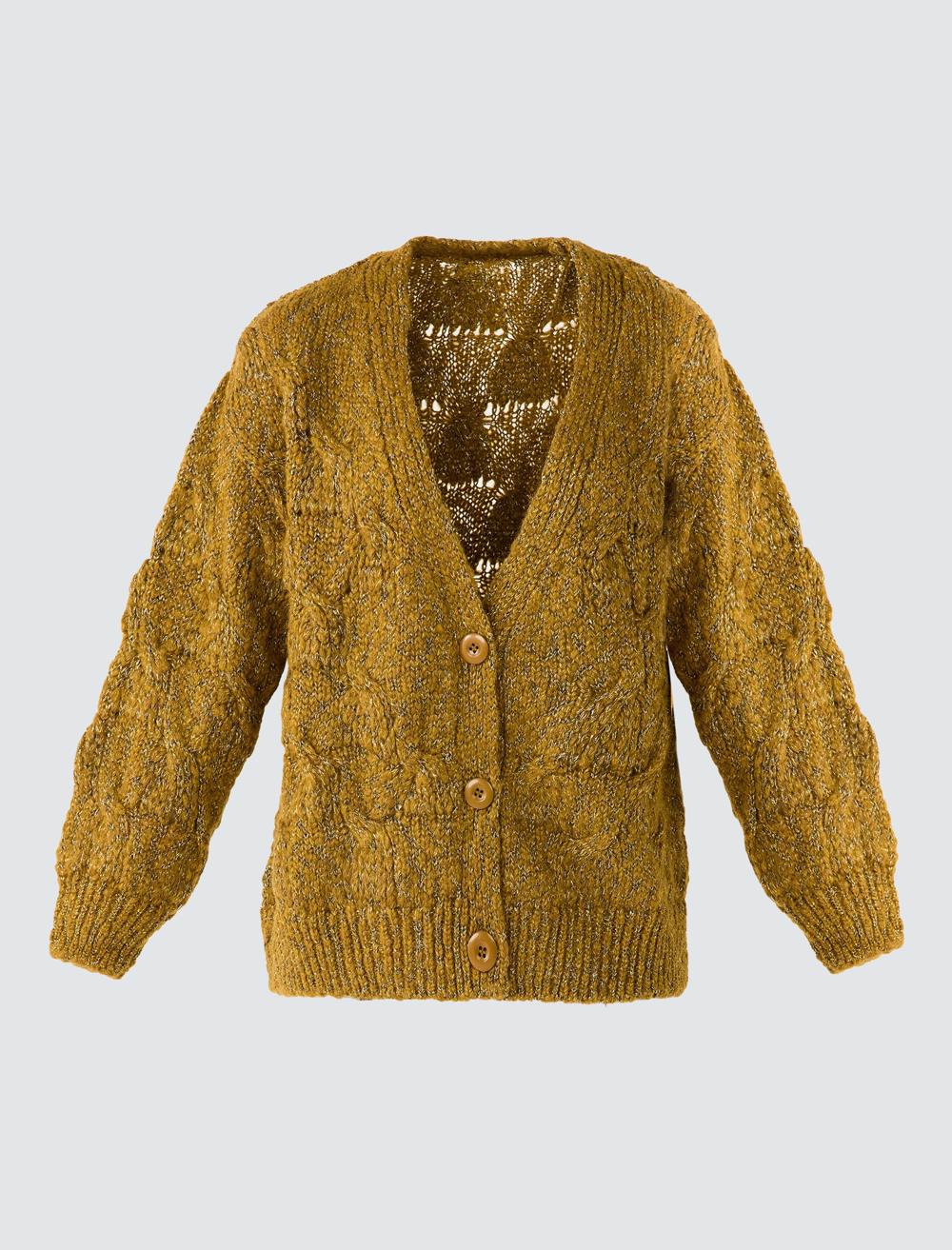 Loose Fit V-Neck Cardigan - 5WW104902