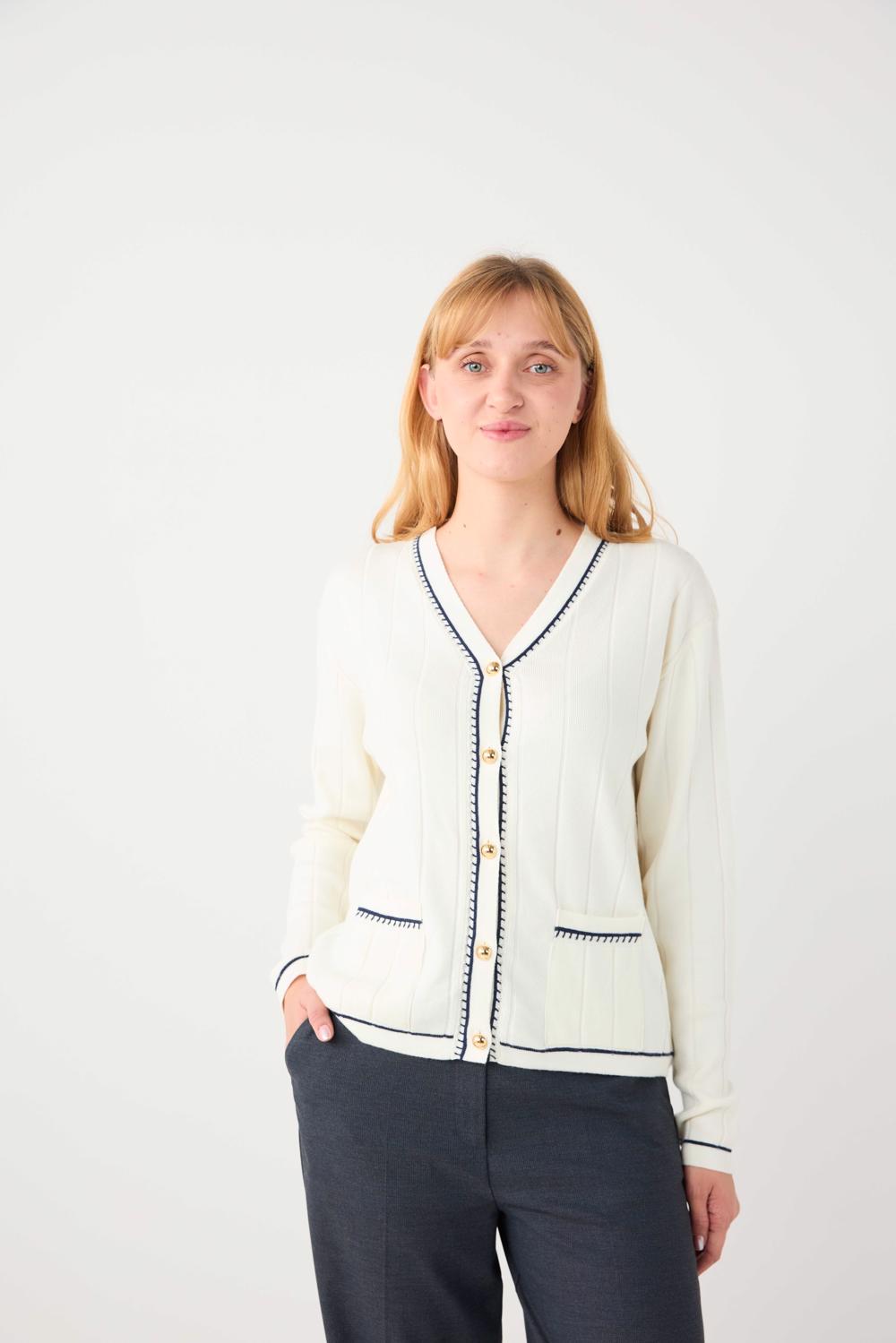 Open Front Long Knit Cardigan - 6SW105425