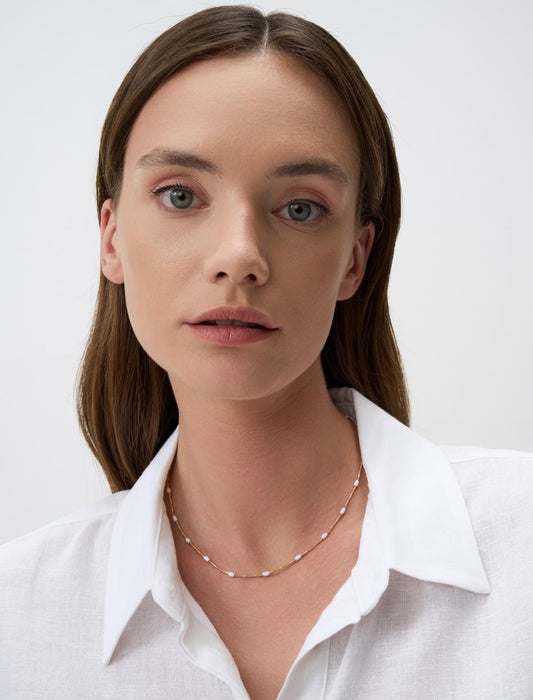 Adjustable Necklace with Fine Stones