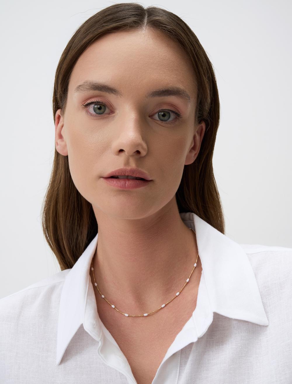 Adjustable Necklace with Fine Stones