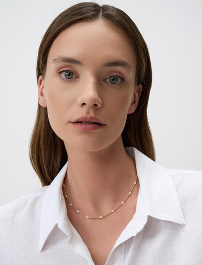 Adjustable Necklace with Fine Stones