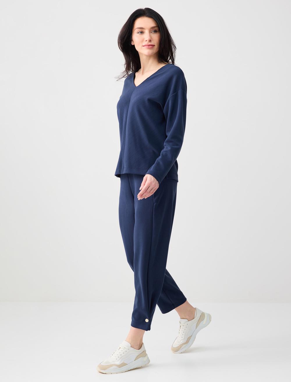Regular Fit Modal Sweatpants - Dark Blue - 6SW115571494